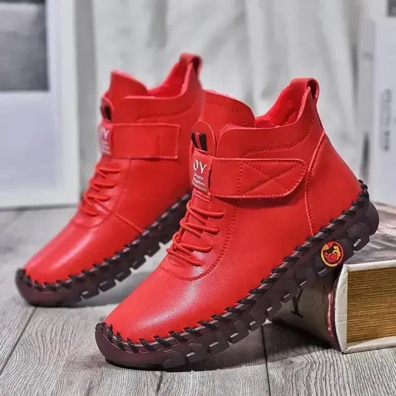 Chucky Heel Ankle Snow Boots for Women - Waterproof Winter Boots with Non-Slip Sole - Perfect for Snowy Weather, Outdoor Activities & Casual Wear