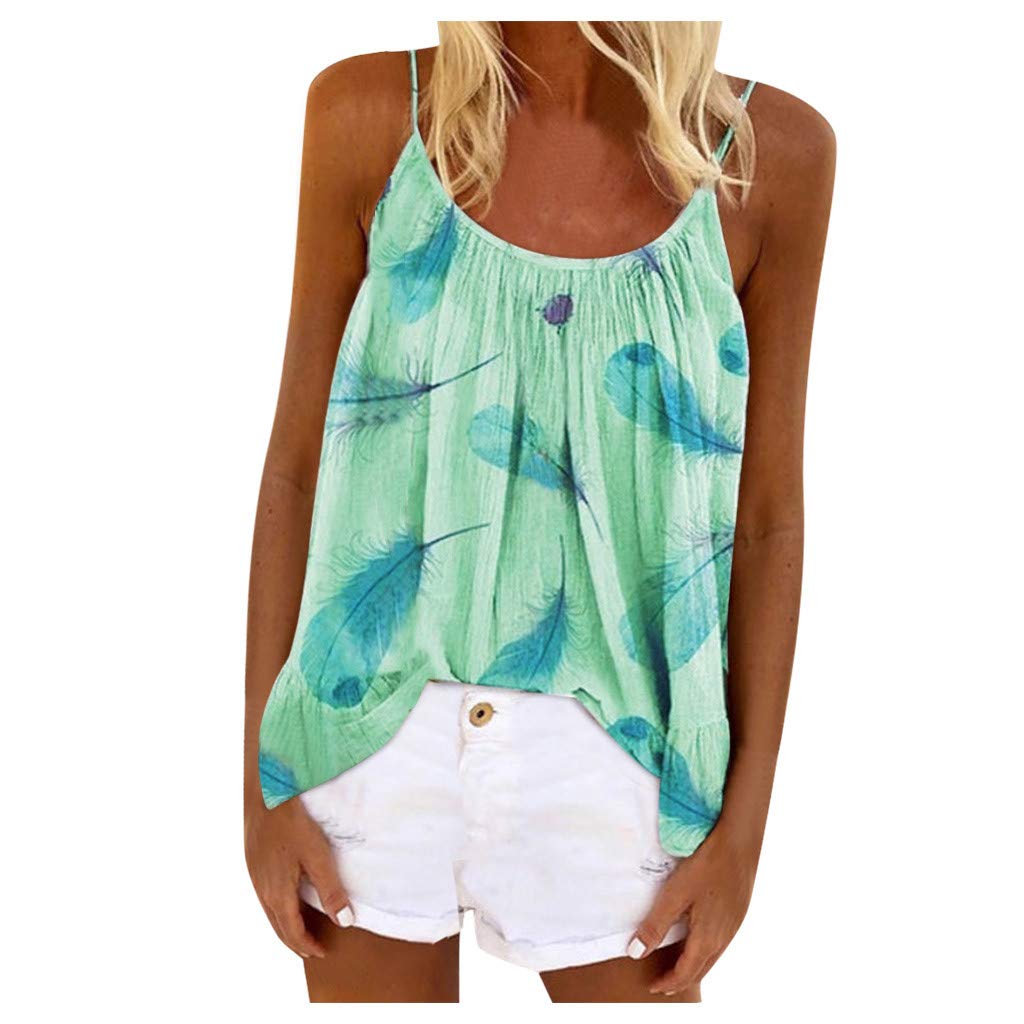 Women's Fashion Strappy Tank Tops - Casual Loose Cami Blouse for Summer, Beach & Daily Wear | Breathable Comfort Fit Sleeveless Vest Tops for Women