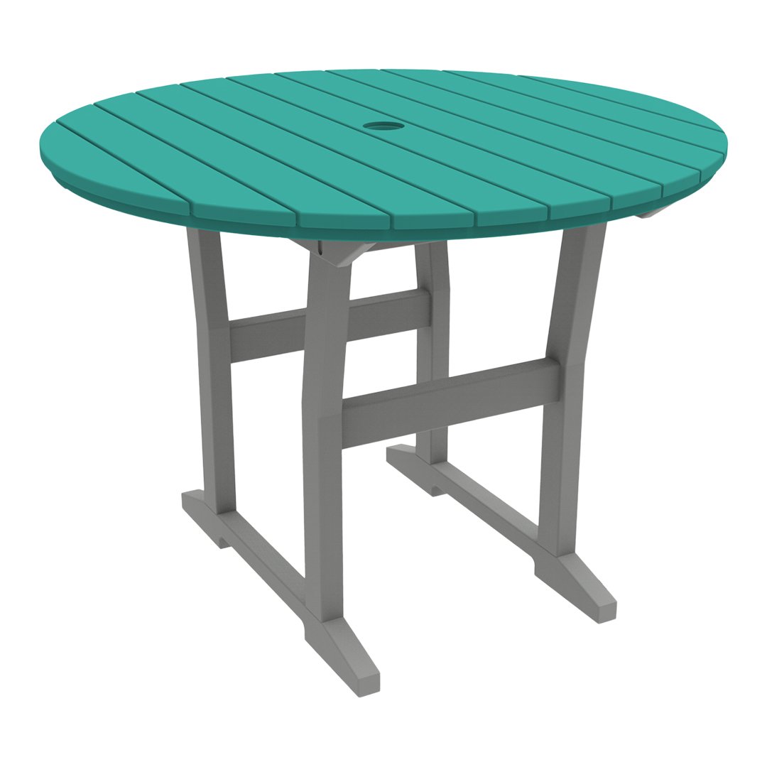 Coastline Cafe Round Dining Table - 36 Inch Modern Kitchen Table for Small Spaces, Breakfast Nook & Apartment - Perfect for Coffee Shops, Restaurants & Home Decor