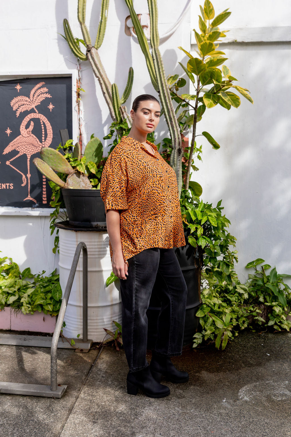 Tammin Shirt in Wild Things Print - Stylish Women's Floral Blouse for Casual Outings & Date Nights