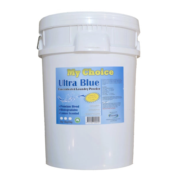 My Choice Ultra Blue Laundry Detergent Powder - Powerful Stain Removal for Whites & Colors | Perfect for Family Laundry, Travel & Camping