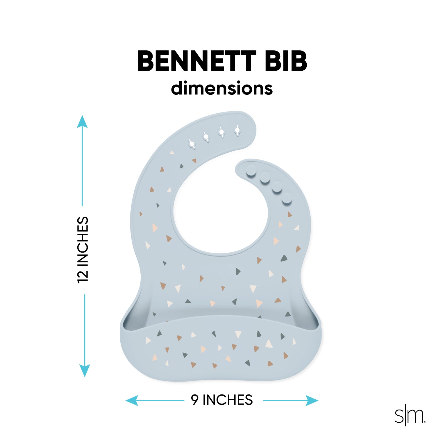 Bennett Silicone Baby Bib - Waterproof, Adjustable & Easy to Clean for Messy Mealtime - Perfect for Infants, Toddlers & Kids at Home or On-the-Go
