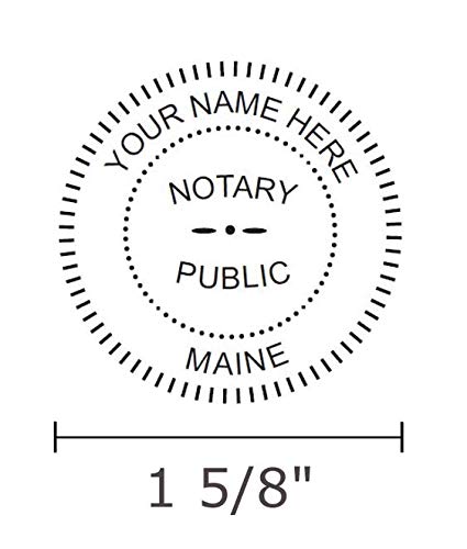 Premium Notary Seal Embosser - Official Maine Notary Stamp with Red Handle | Professional Document Authentication for Legal Papers, Contracts & Certificates | Perfect for Notaries, Lawyers & Government Offices