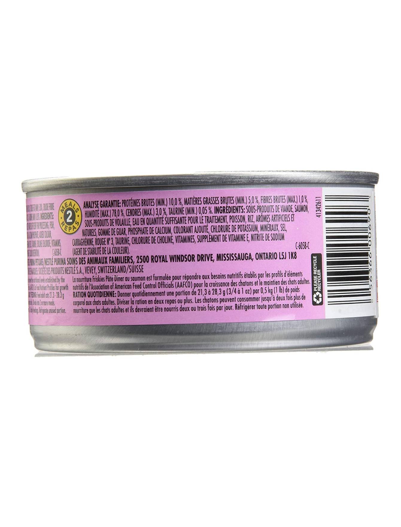 Friskies Salmon Dinner Canned Cat Food 5.5oz - Grain Free Wet Cat Food for Adult & Senior Cats - High Protein Meal for Indoor & Outdoor Cats - Perfect for Daily Feeding & Special Occasions