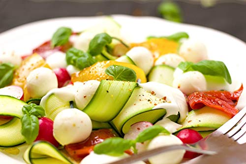 Zucchini Mozzarella Salad Poster - 20x30 Inch Laminated for Kitchen & Dining Decor