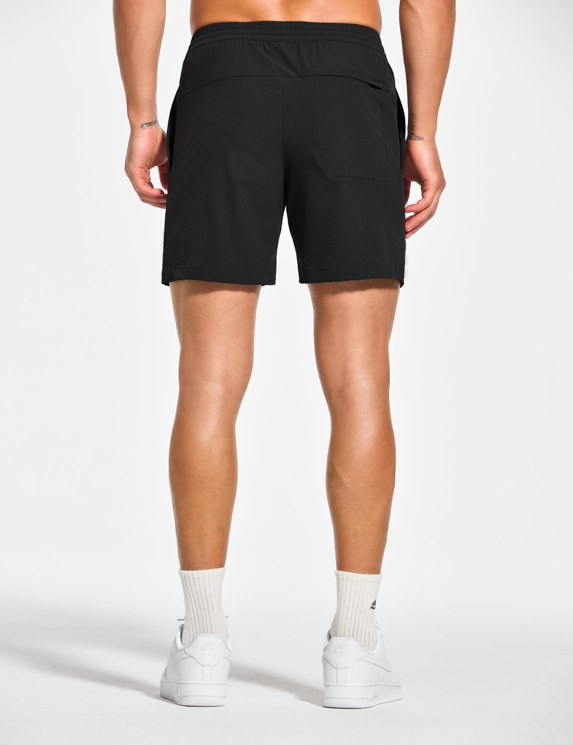 DEMOZU Men's 5 Inch Quick Dry Athletic Shorts - Linerless Workout Running Tennis Gym Shorts with Pockets | Perfect for Training, Jogging & Casual Wear