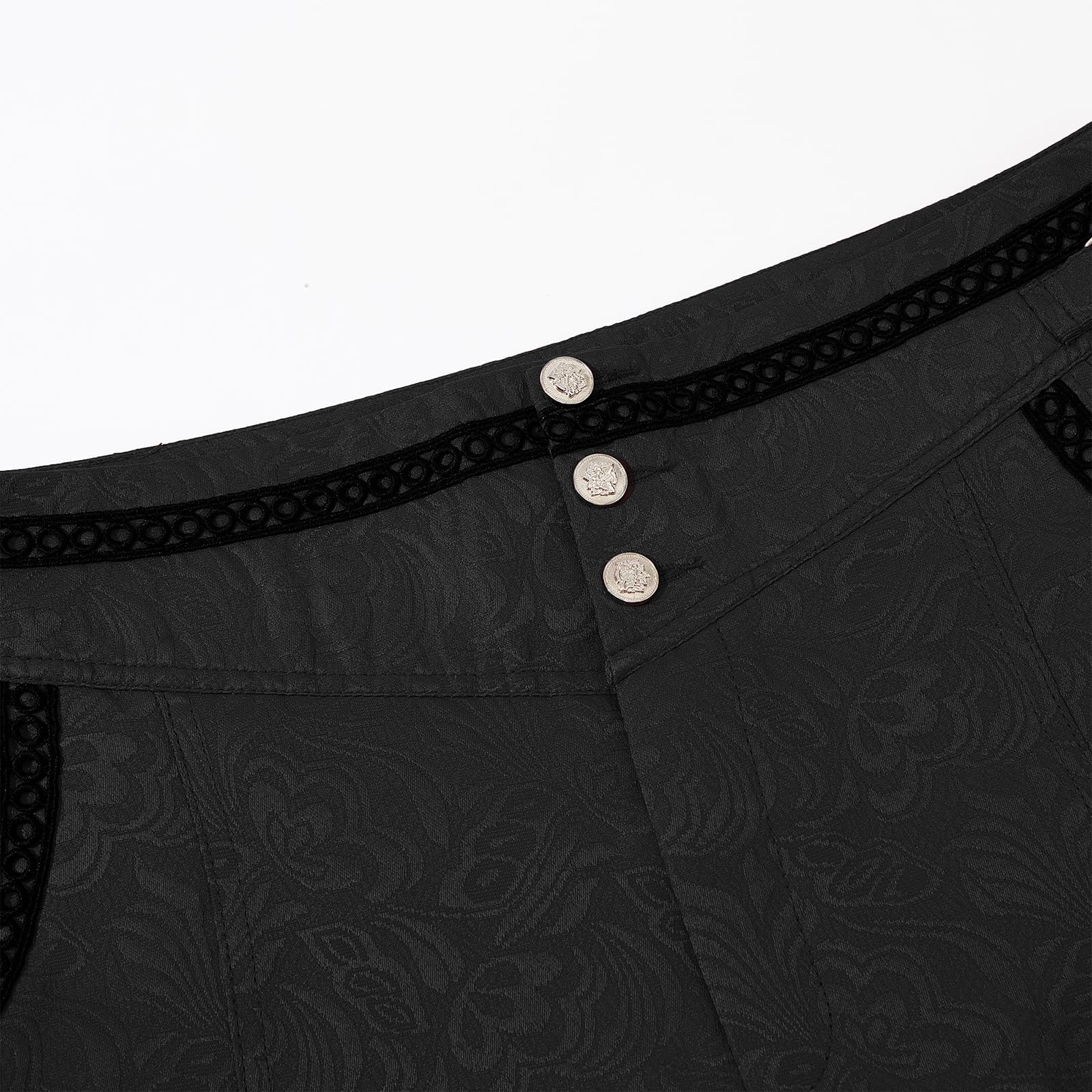 Gothic Steampunk Victorian Pants for Men - Medieval Pirate Cosplay Costume Trousers - Perfect for Halloween, Renaissance Fairs & LARP Events