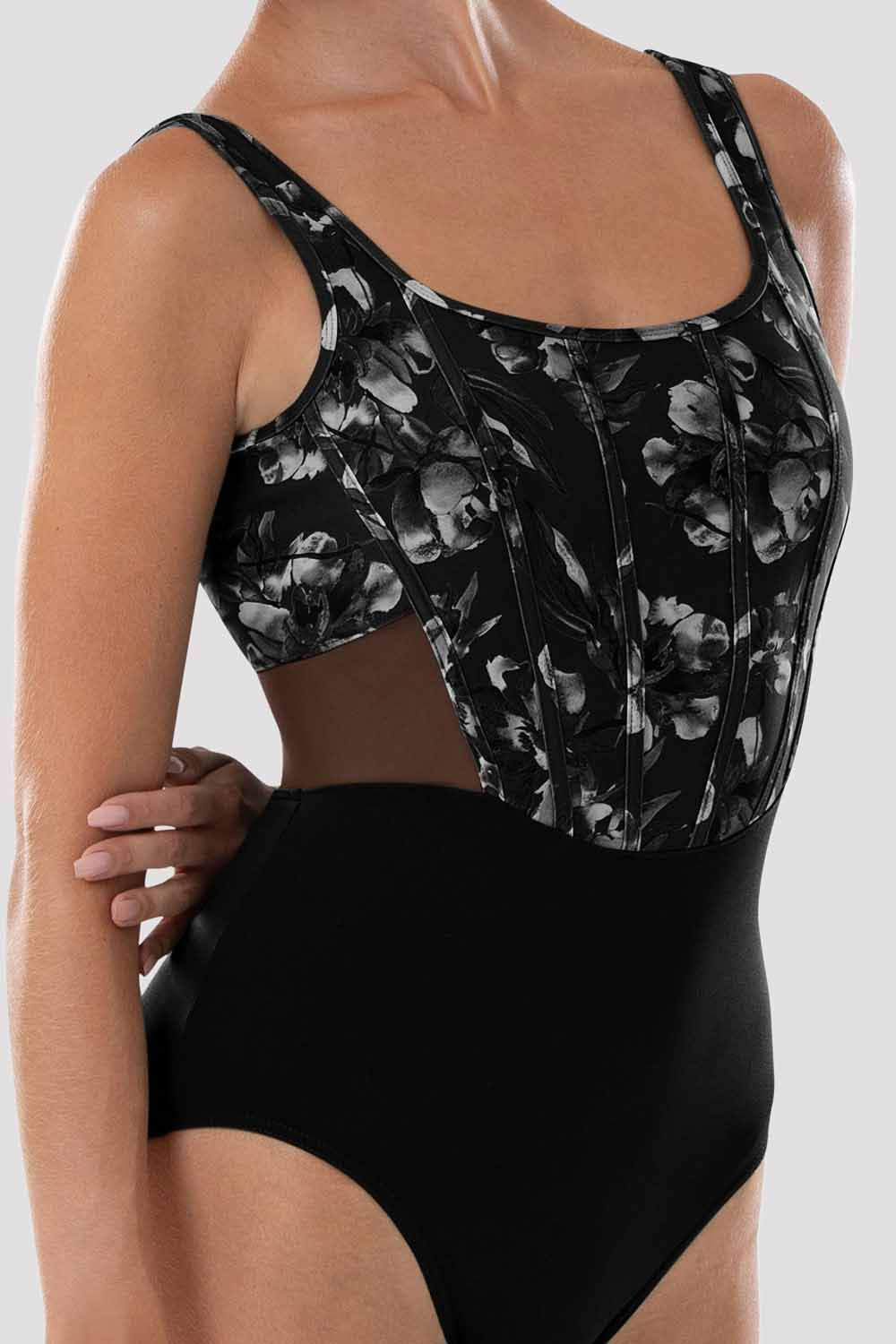 Women's Floral Print Tank Leotard - Stretchy Dancewear for Ballet, Yoga & Gymnastics - Perfect for Performances, Workouts & Costumes