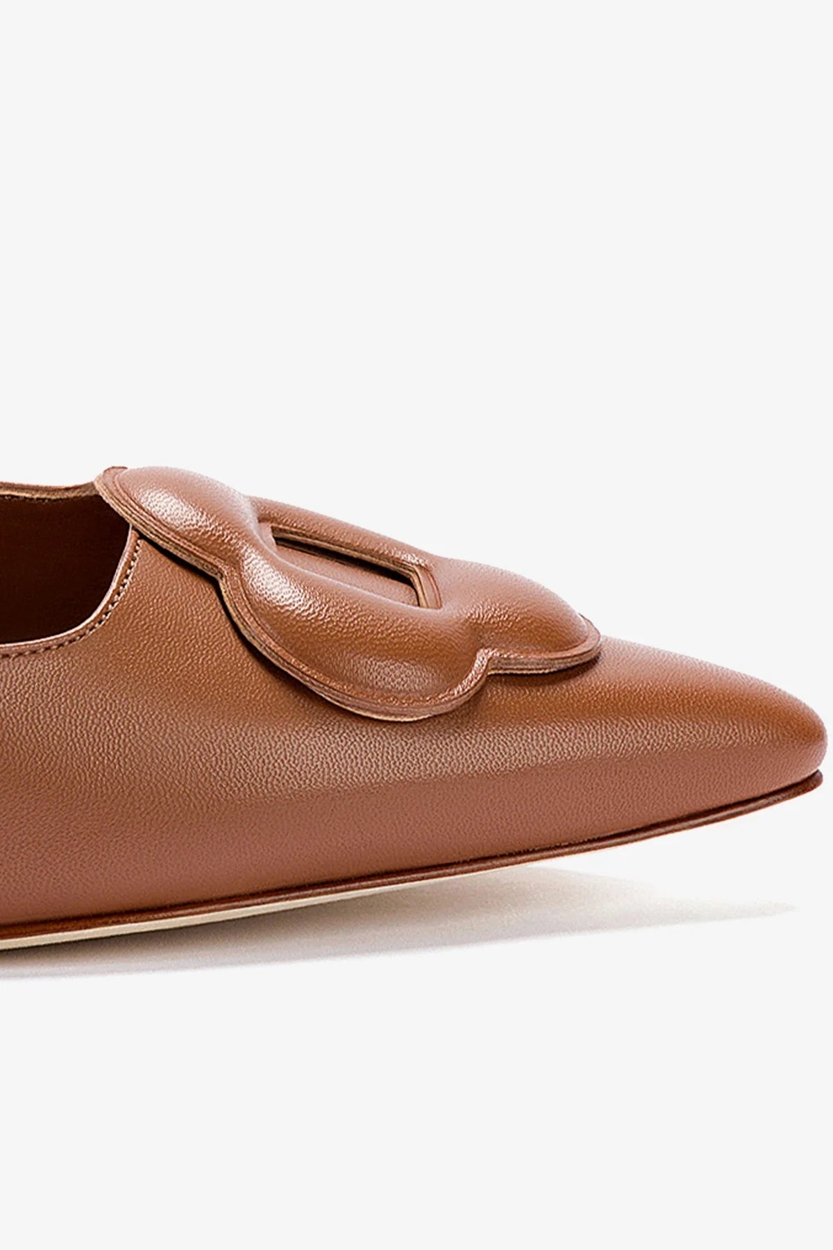 Flora Pump Women's Shoes in Caramel Leather - Comfortable Heels for Work, Office & Special Occasions