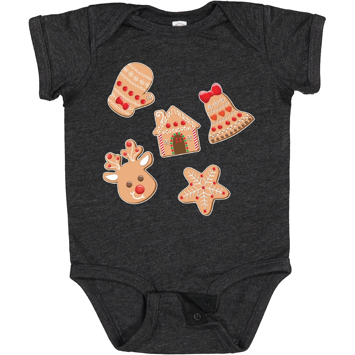 Inktastic Christmas Gingerbread Cookies Baby Bodysuit - Cute Holiday Outfit for Infants & Toddlers - Perfect for Family Photos, Christmas Parties & Festive Celebrations