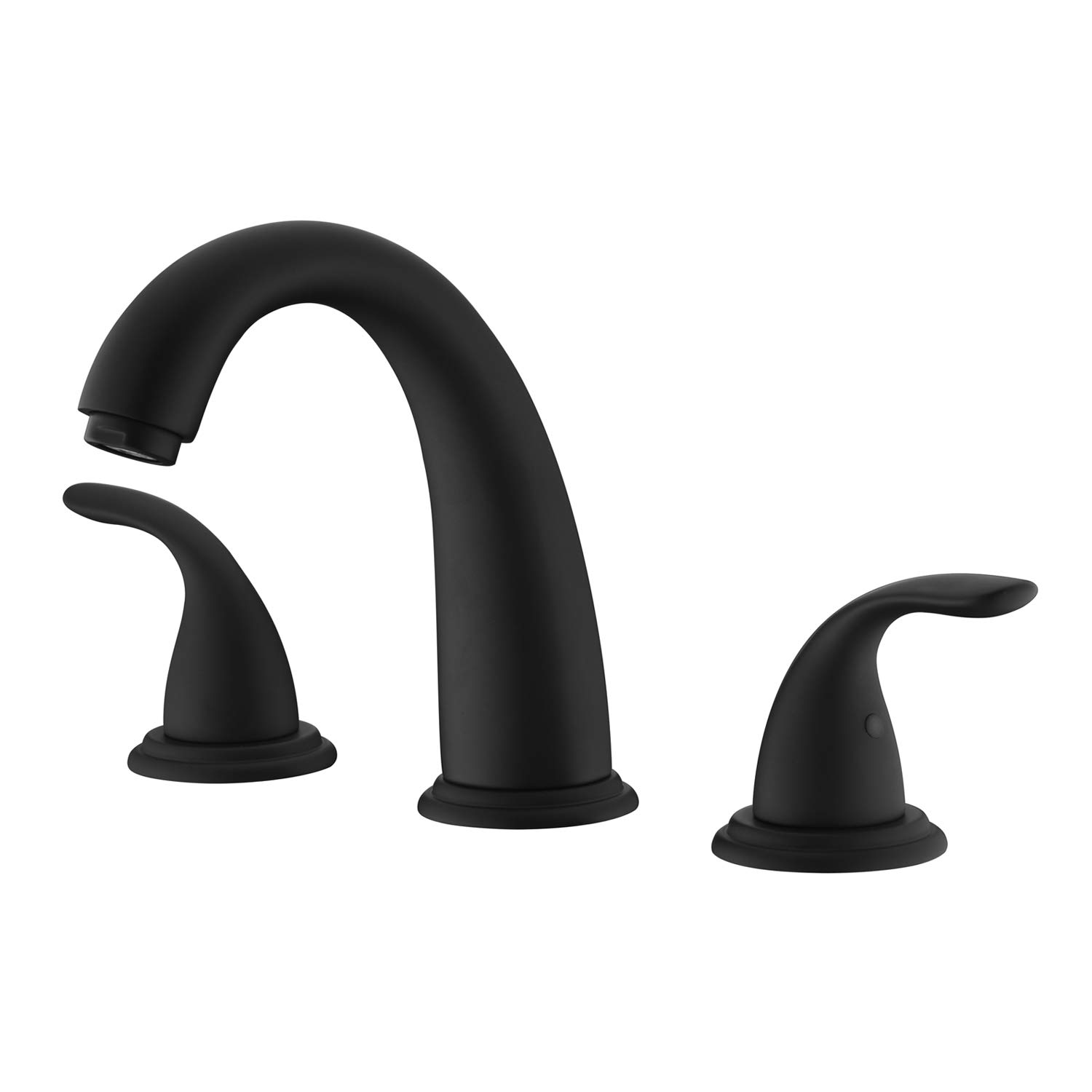 Stylish Matte Black Roman Tub Faucet with Valve - 3 Hole Deck Mount Bathtub Faucet - High Flow Waterfall Spout - Perfect for Luxury Bathrooms & Spa Retreats