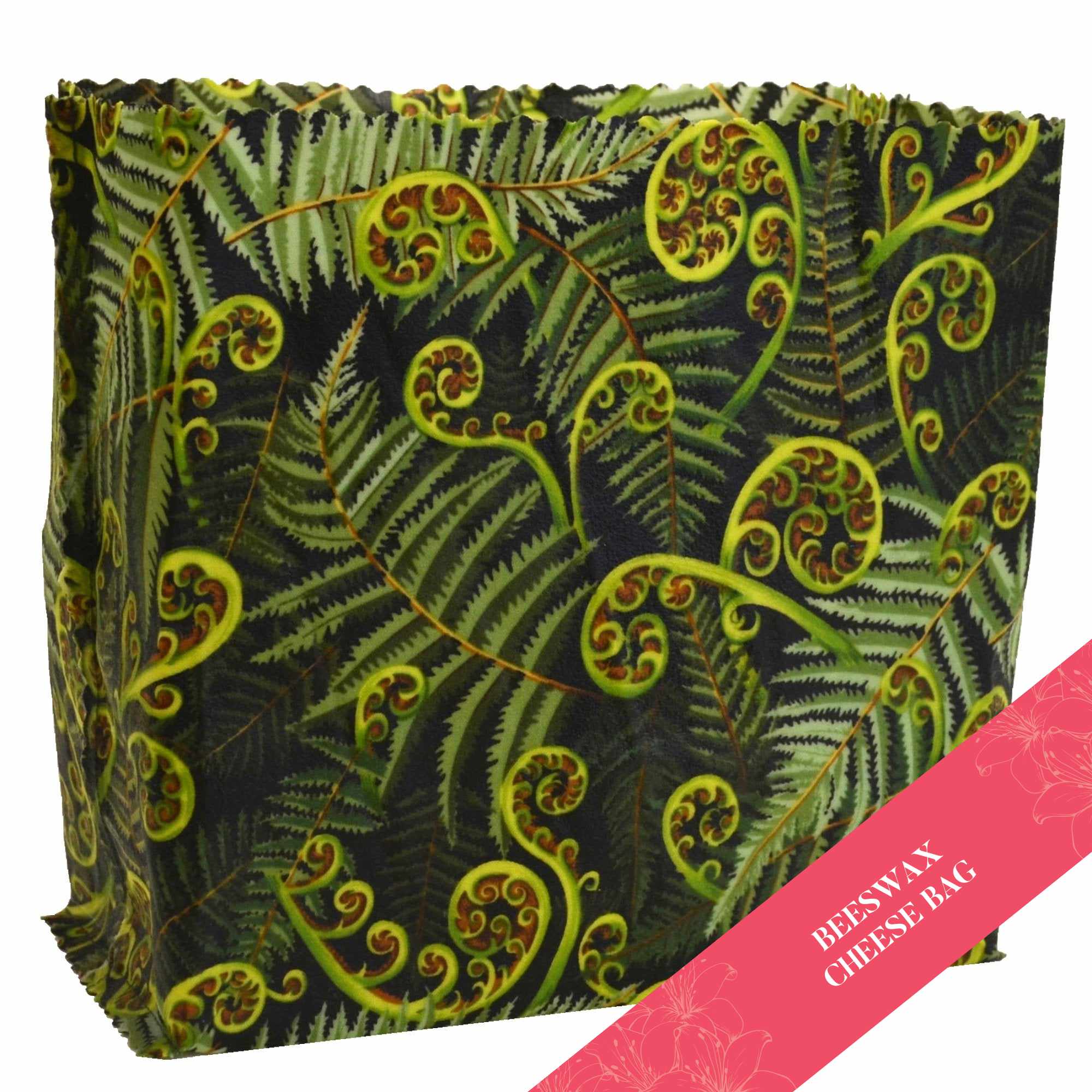 Premium Koru Fronds Cheese Bag - Eco-Friendly & Stylish Cheese Storage for Gourmet Lovers - Perfect for Picnics, Charcuterie Boards & Wine Pairings