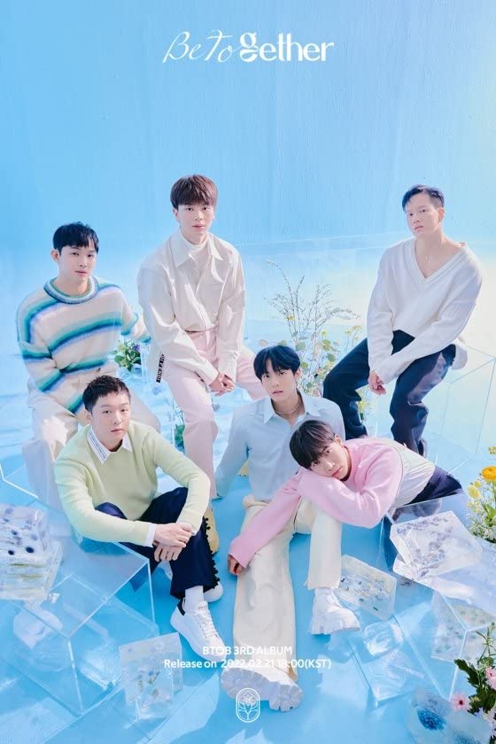 BTOB Be Together 3rd Album - Be Blue Version (84p Booklet, Photocard, Postcard, Lyrics Paper, Bookmark, Letter) | Kpop Sealed Album with Tracking Number | Perfect for Kpop Collectors and Gift Giving