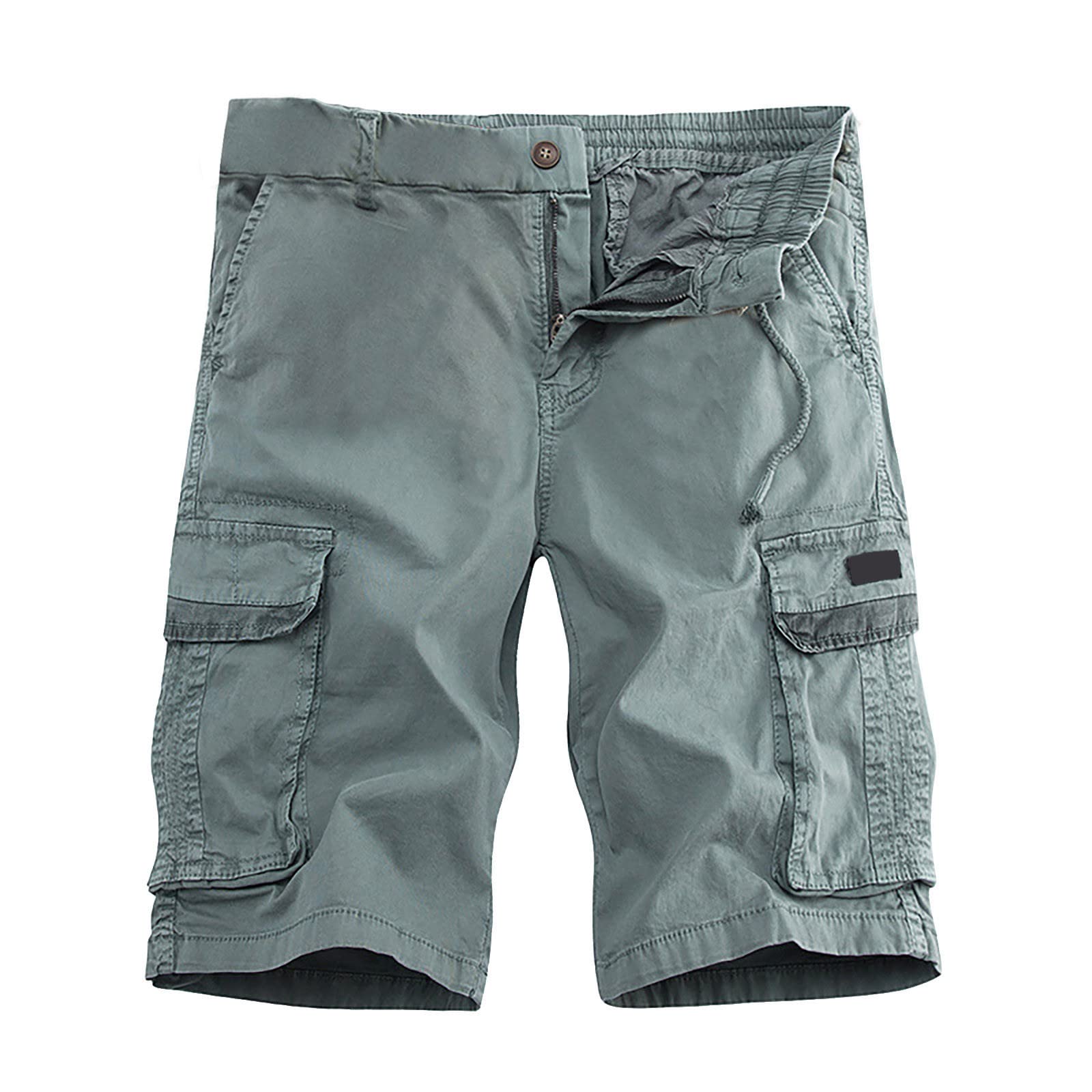**LindoMaker Men's Cargo Shorts - Breathable Cotton Hiking & Fitness Shorts with Pockets - Plus Size Tactical Shorts for Outdoor, Gym & Casual Wear**