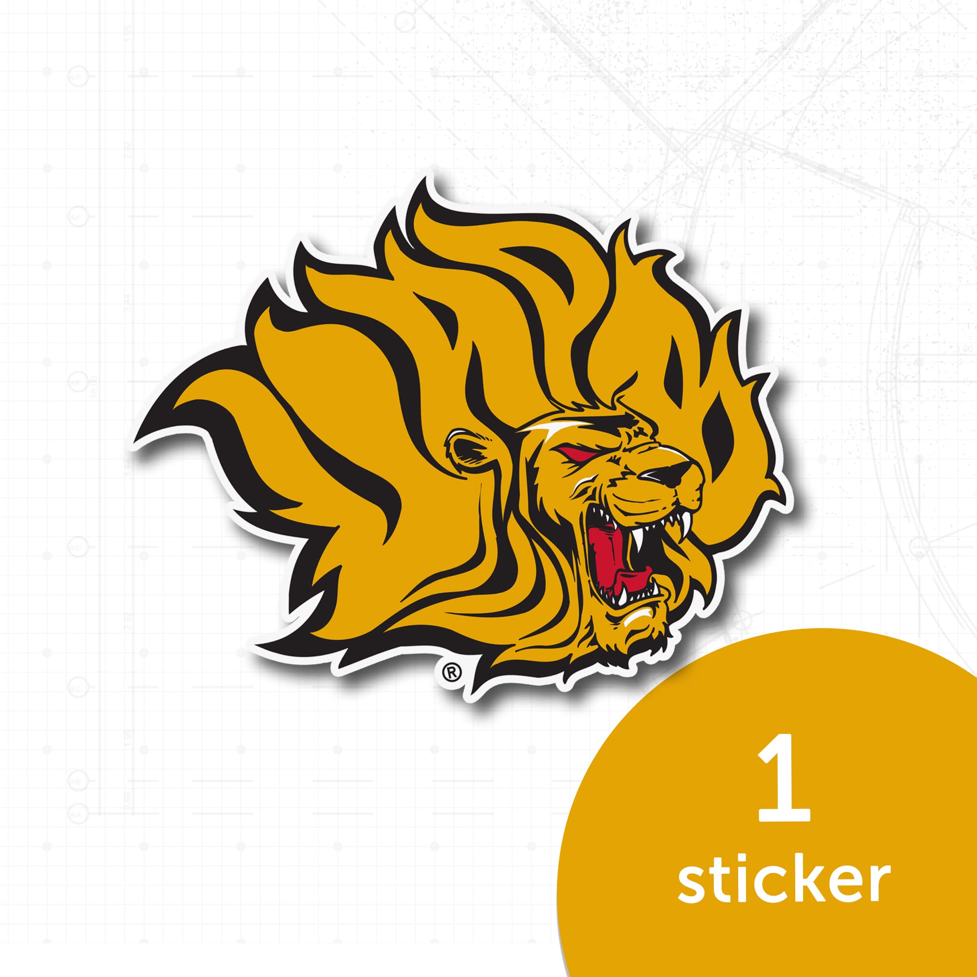 UAPB Golden Lions Vinyl Decal Sticker - University of Arkansas Pine Bluff Desert Cactus Design for Laptop, Water Bottle, Car & Scrapbook - Perfect for School Spirit, College Pride & Fan Gifts