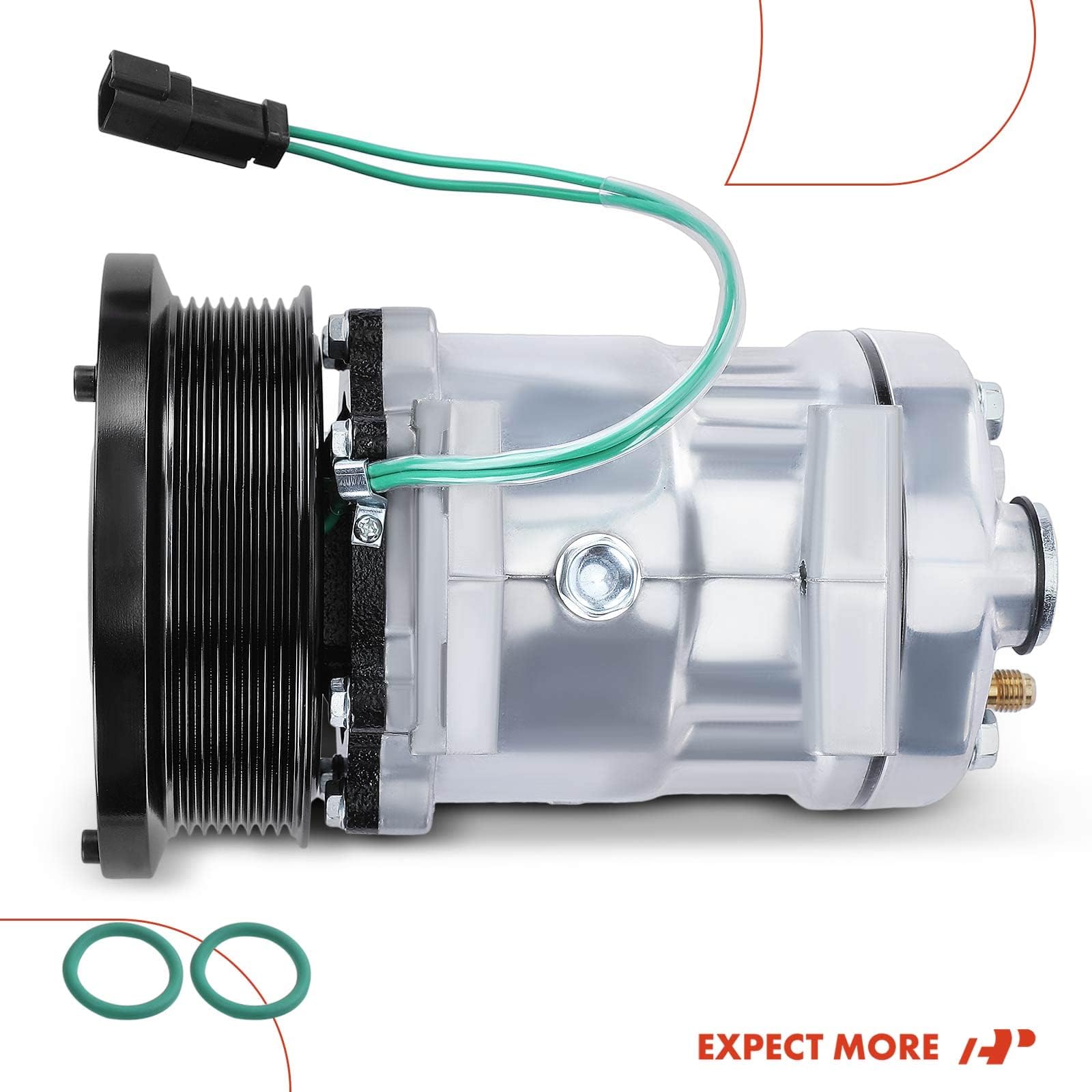 Premium AC Compressor with Clutch for Caterpillar 1998-2010 Models | Heavy-Duty Replacement Part for Truck & Construction Equipment Cooling Systems
