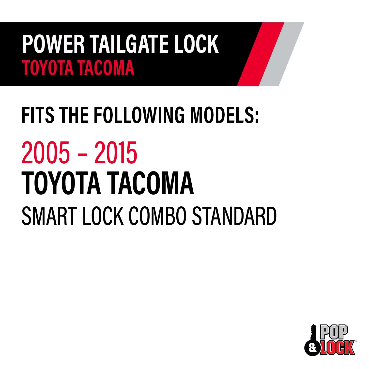 Pop & Lock PL8550 Black Power Tailgate Lock for Toyota Tacoma (2005-2023) - Smart Keyless Entry Combo | Secure Anti-Theft Truck Bed Protection | Perfect for Off-Roading, Camping & Work Sites