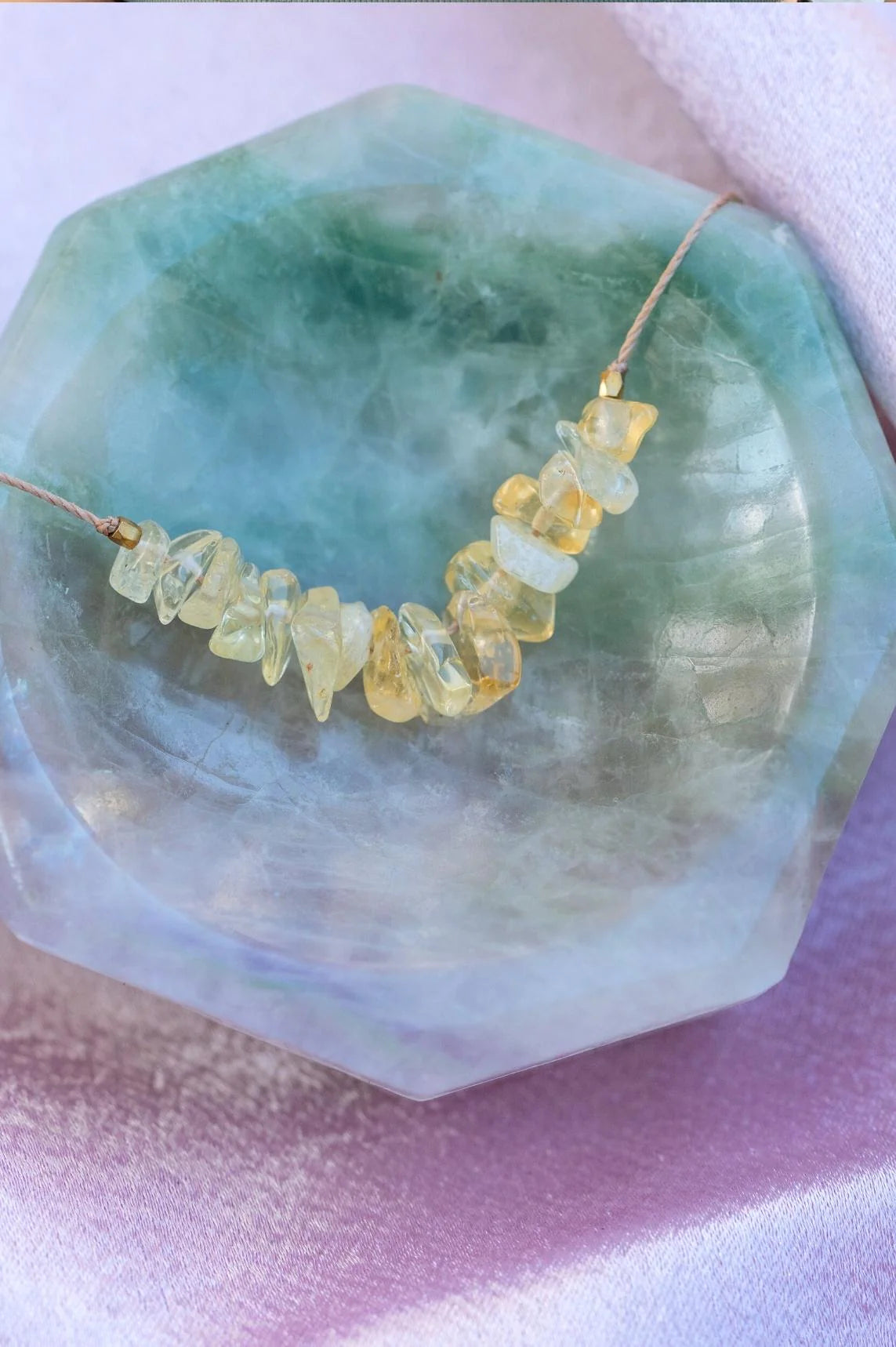 Natural Citrine Manifest Seed Necklace – Healing Crystal Jewelry for Positive Energy & Abundance | Perfect for Meditation, Yoga & Spiritual Gifts