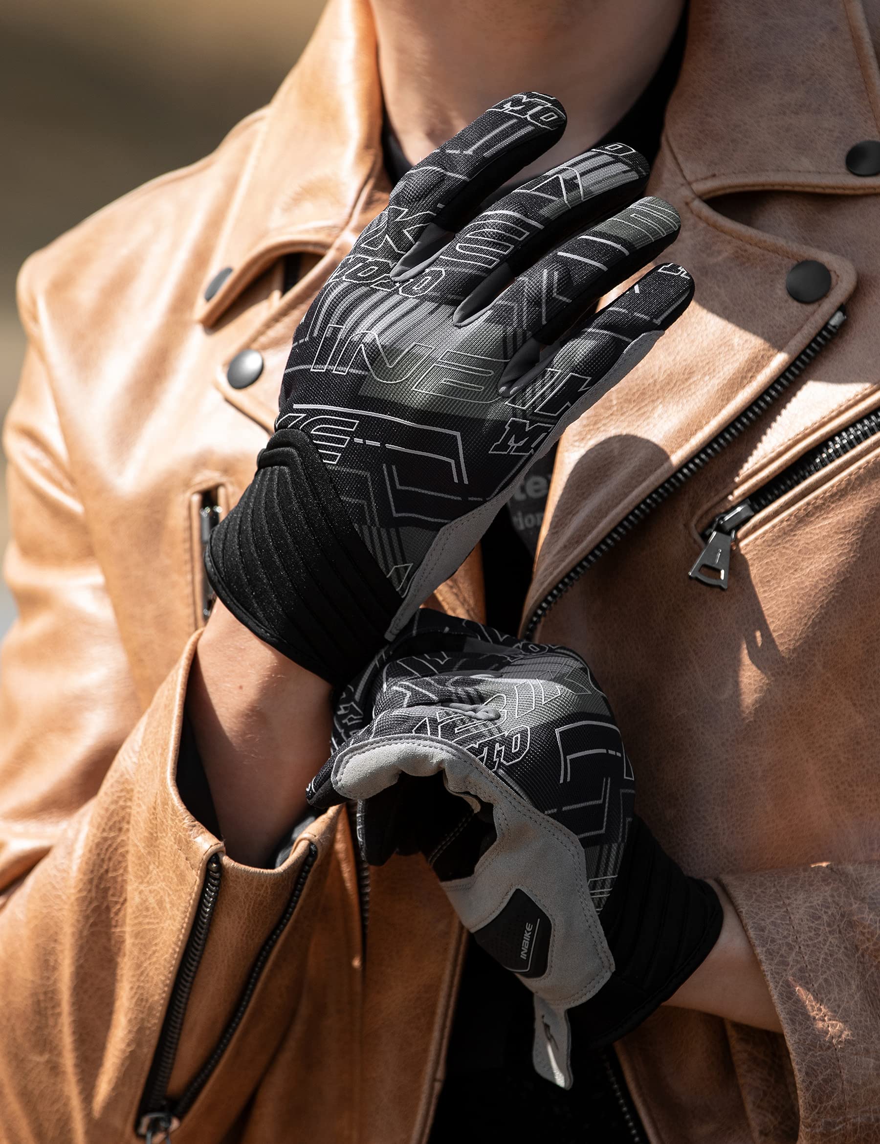 **INBIKE Breathable Dirt Bike Gloves for Men - Hard Knuckle Protection, Touchscreen Compatible - Ideal for Motorcycle, Powersports & Motocross Riding**
