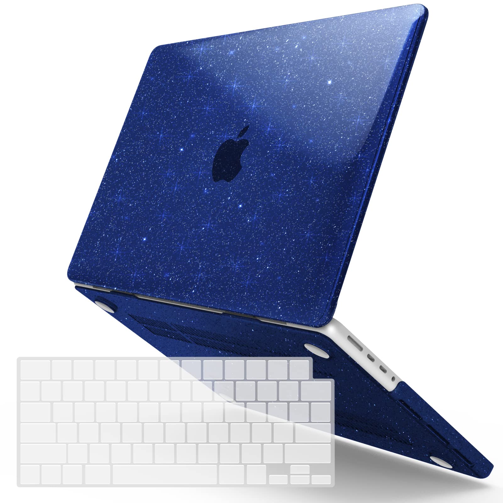 IBENZER 14 Inch MacBook Pro Hard Shell Protective Case with Keyboard Cover - Star Blue (T14-S-BL+1) | Durable Laptop Cover for Work, Travel & School