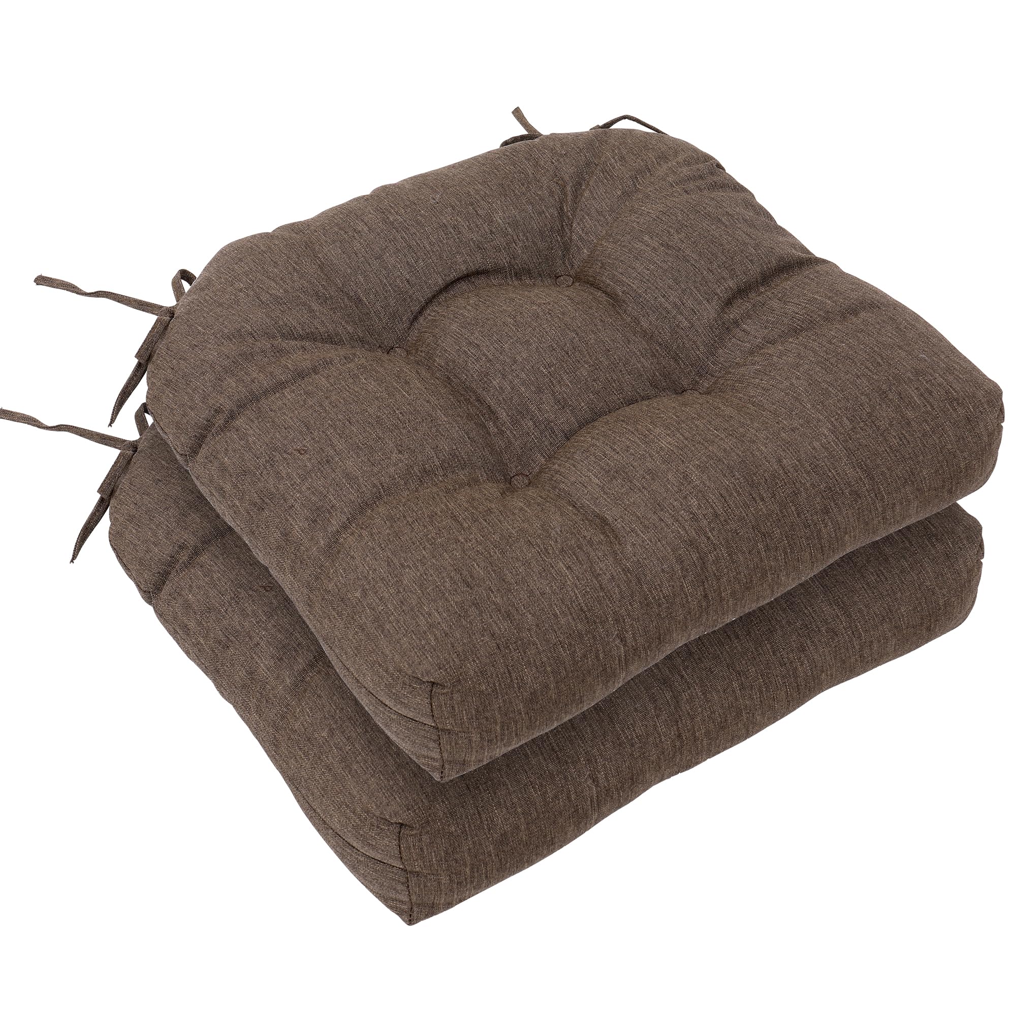 RACE LEAF 19x19 Inch Brown Patio Chair Cushions Set of 2 - Waterproof Olefin Outdoor/Indoor Seat Pads for Porch, Deck, Garden & Poolside - Replacement Cushions for Patio Furniture & Dining Chairs - Perfect for Backyard Lounging & Outdoor Entertaining