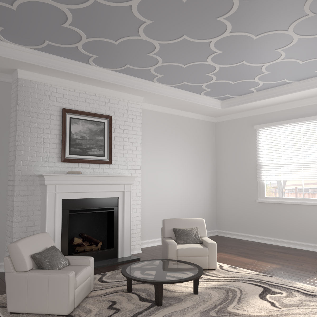 Woodall Decorative Fretwork Wood Ceiling Panels - Handcrafted Wooden Wall & Ceiling Tiles for Home Décor - Perfect for Living Room, Bedroom & Office Interior Design