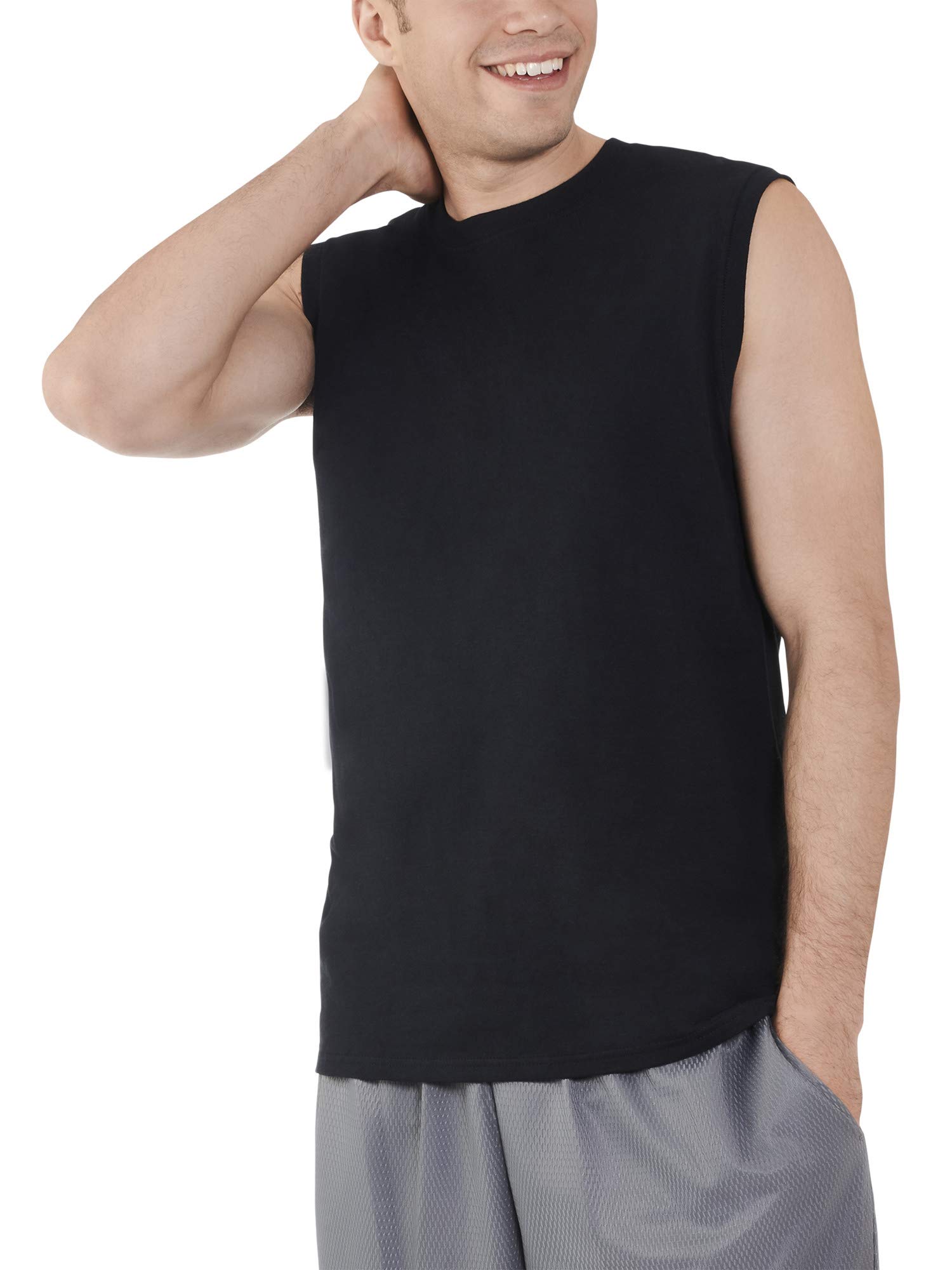 Fruit of the Loom Men's Breathable Sleeveless Undershirts - Moisture Wicking Athletic Tank Tops for Workout, Gym & Summer Comfort