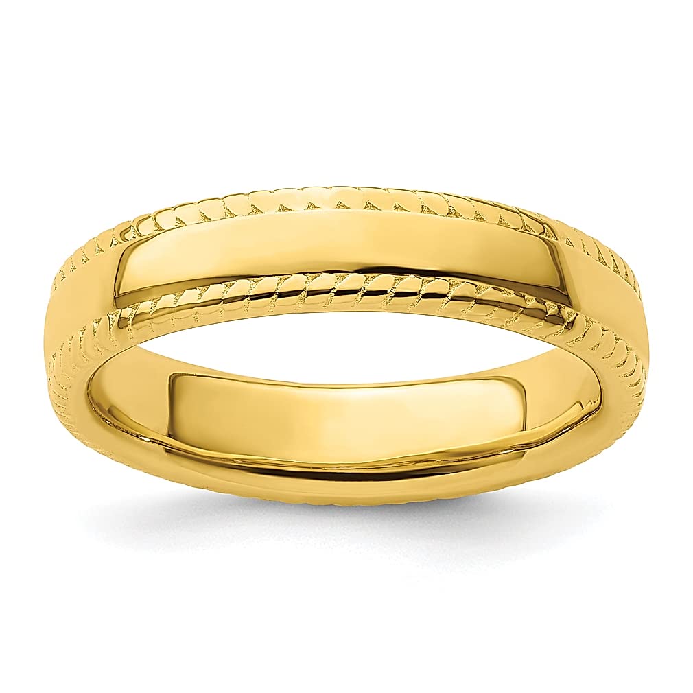 925 Sterling Silver Gold Plated Stackable Rings for Women - Elegant Fine Jewelry Set, Perfect Gift for Her (Birthday, Anniversary, Valentine's Day)