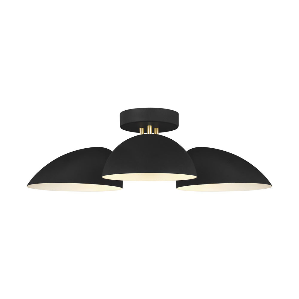 Grange 3-Light Flush Mount Ceiling Light Fixture - Modern LED Lighting for Bedroom, Hallway & Kitchen - Dimmable & Energy Efficient
