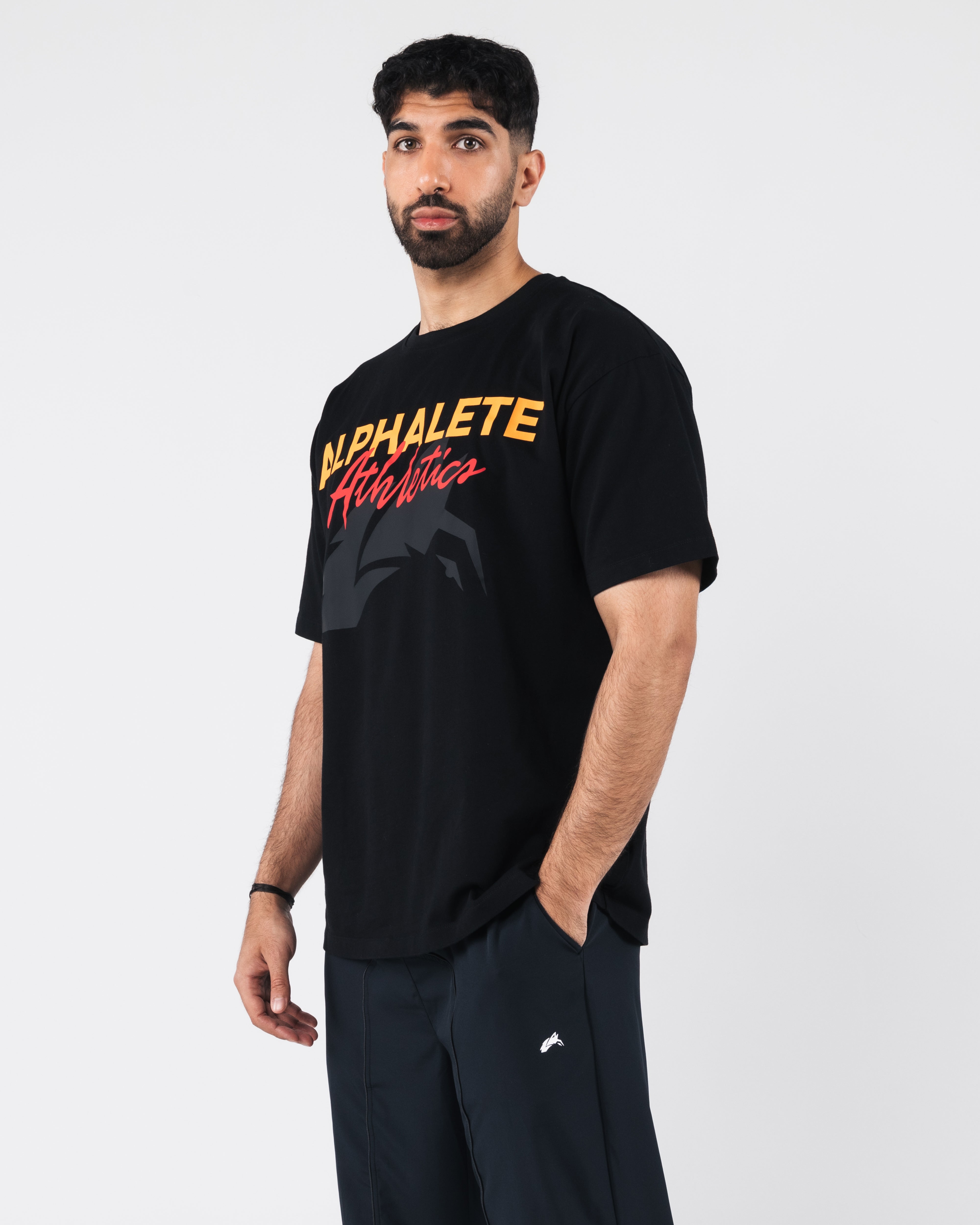 High-Performance Racing Tee - Black | Breathable & Lightweight Men's T-Shirt for Motorsports & Casual Wear