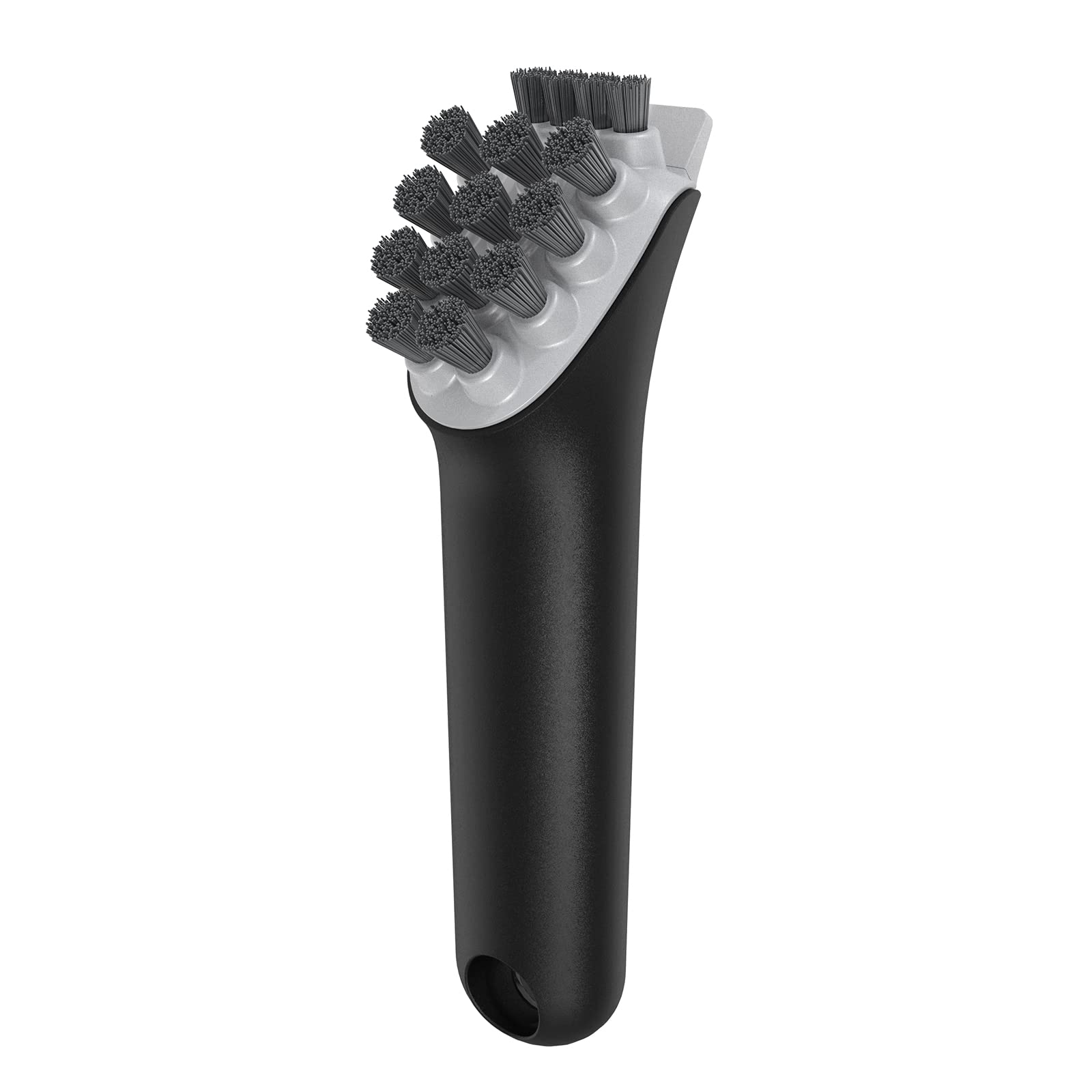Cast Iron Pan Brush with Soft Grip Magnetic Handle - Heavy Duty Nylon Bristle Scrubber for Cleaning Cast Iron Cookware, Griddles & Dishes - Perfect for Kitchen, Camping & Outdoor Cooking