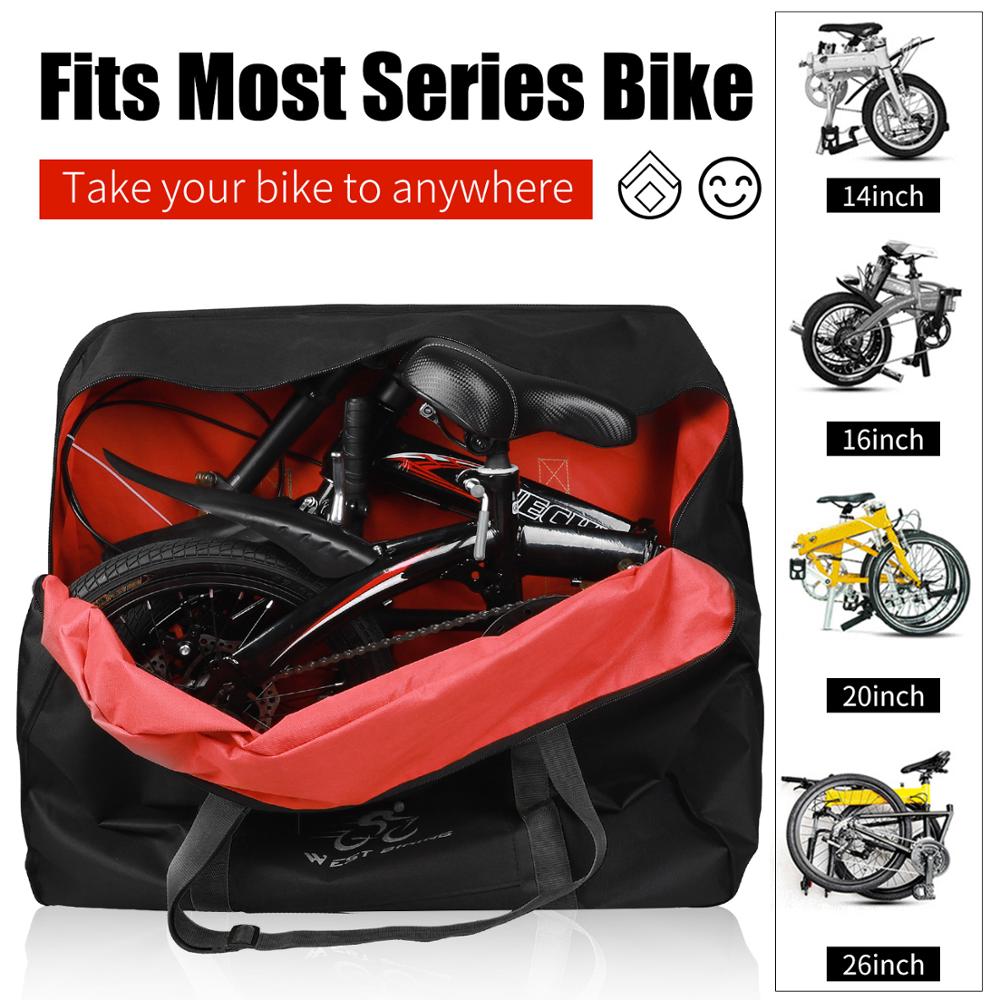 Waterproof Bike Cover Storage Bag for 14/16/20/26/27.5/700C Bikes - Thickened Portable Travel Carrying Case for Folding Bicycles - Perfect for Outdoor Storage, Travel Transport & Weather Protection
