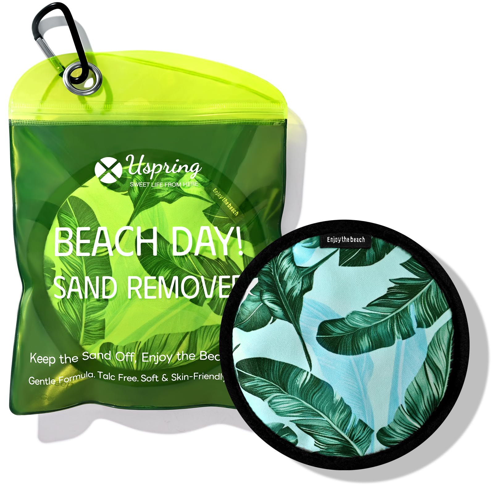 **Uspring Sand Remover for Beach – Portable Sandscreen & Sand Removal Bag – Talc & Fragrance-Free Beach Essentials – Perfect for Vacations, Travel & Outdoor Adventures – Great Gift for Women & Beach Lovers**