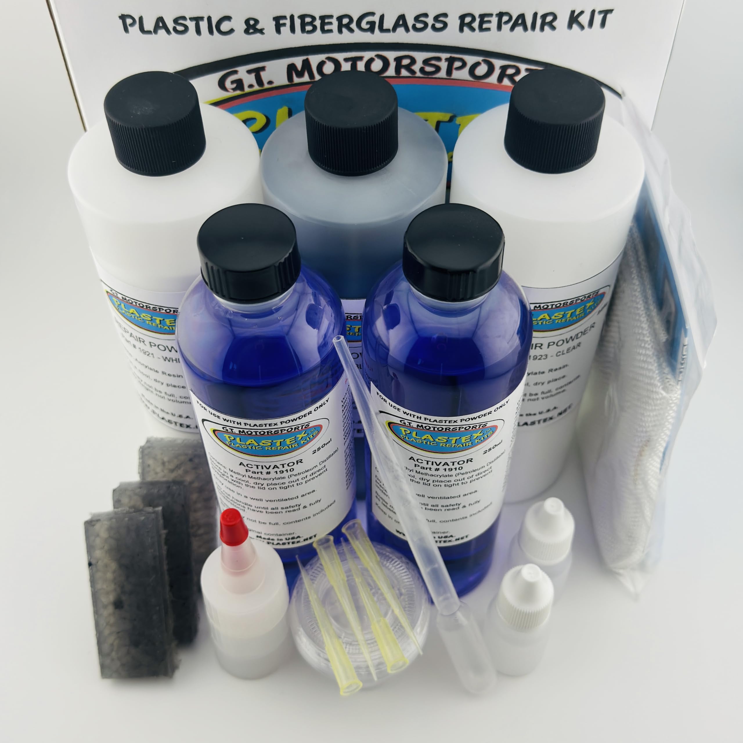 Plastex Plastic Repair Kit - Strong Adhesive for Fixing Broken Plastic, Fiberglass, Wood & More | XL Master Shop Kit | Perfect for Home Repairs, DIY Projects & Automotive Fixes