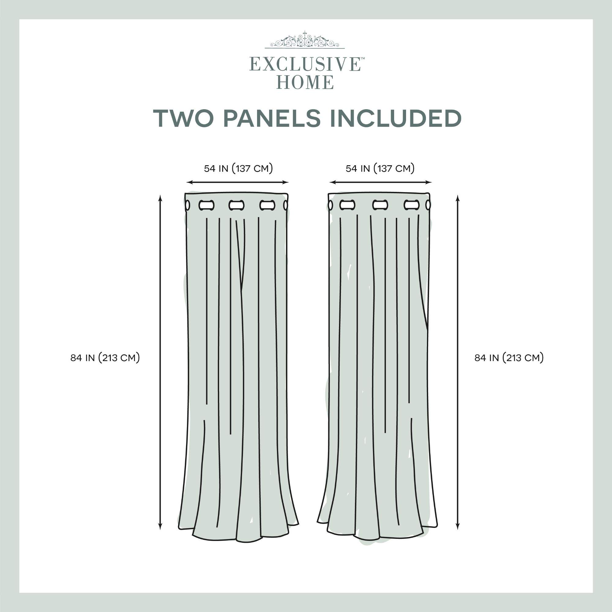 Premium Textured Linen Thermal Insulated Curtains with Grommet Top - 54x84 Inches, Winter White (Set of 2 Panels) - Perfect for Living Room, Bedroom & Home Decor - Energy Efficient Window Treatment for All Seasons