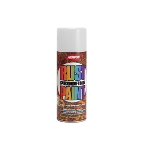 Aervoe 307 12 oz. Safety White DTM Rust Proof Enamel Paint - Ideal for Metal Surfaces, DIY Projects, and Industrial Use