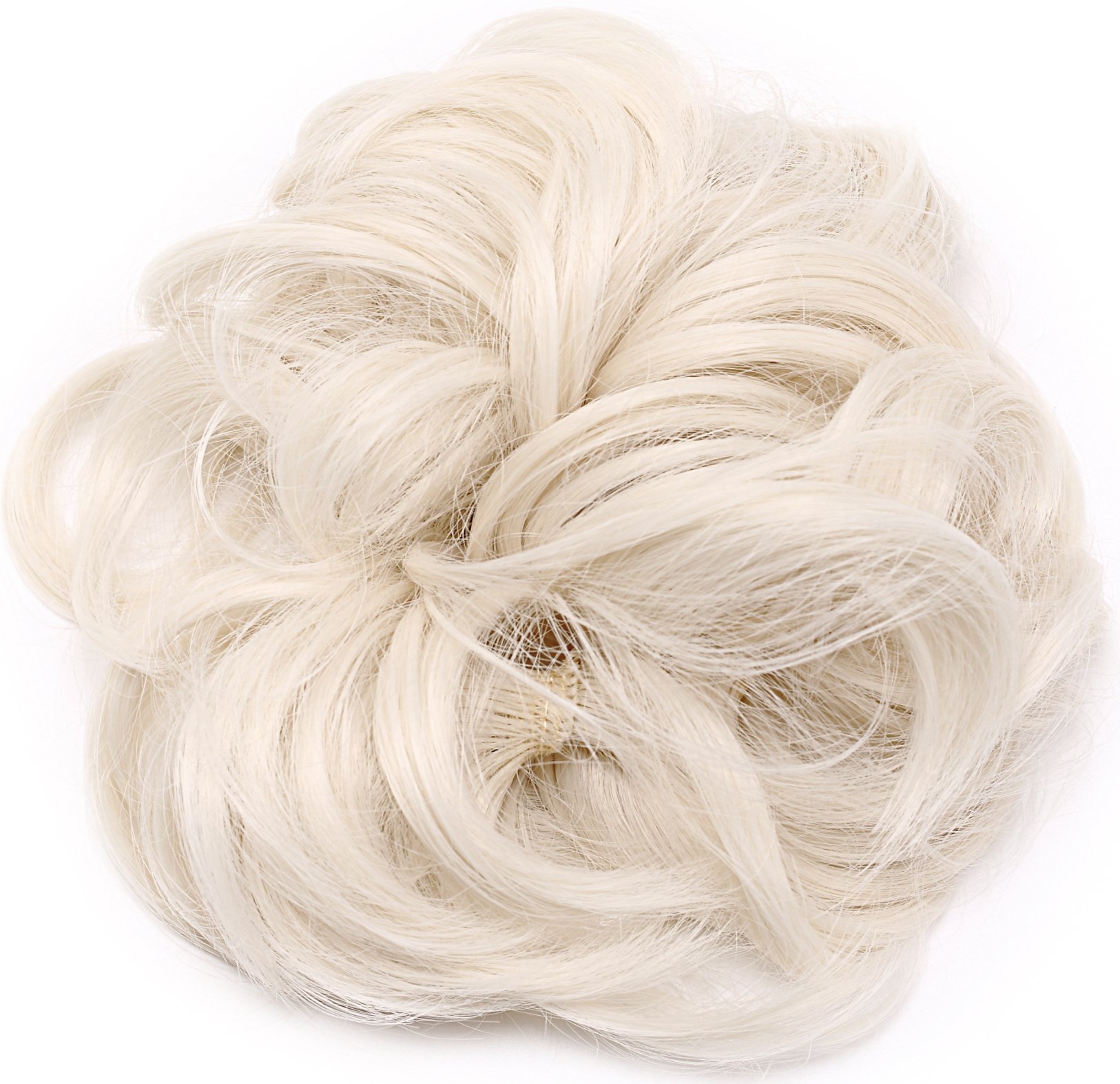 Messy Hair Bun Extensions - Chignon Hairpiece for Updo & Ponytail - Seamless Scrunchy Hair Bun for Women - Perfect for Weddings, Parties & Everyday Styling