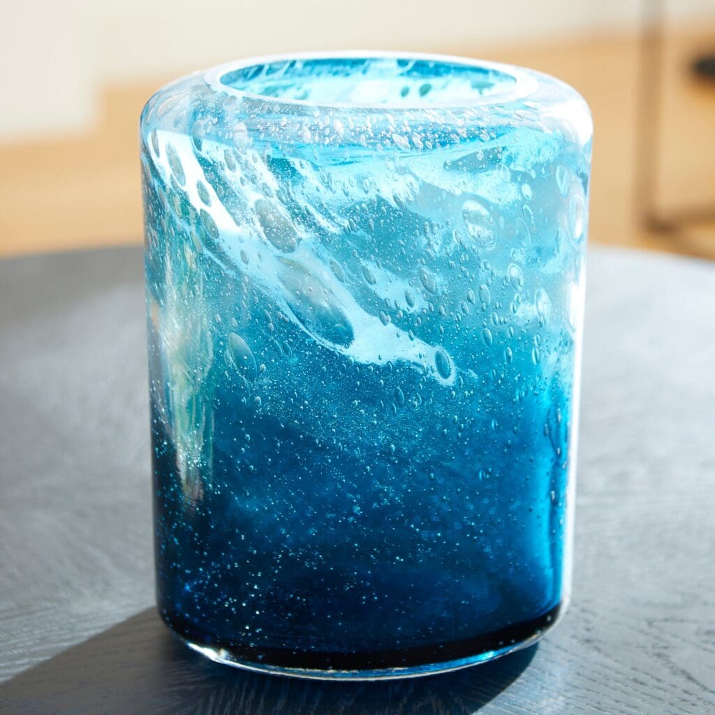 Cyan Design 11066 Spruzzo Vase - Large Blue Ceramic Vase for Home Decor, Wedding Centerpieces & Floral Arrangements