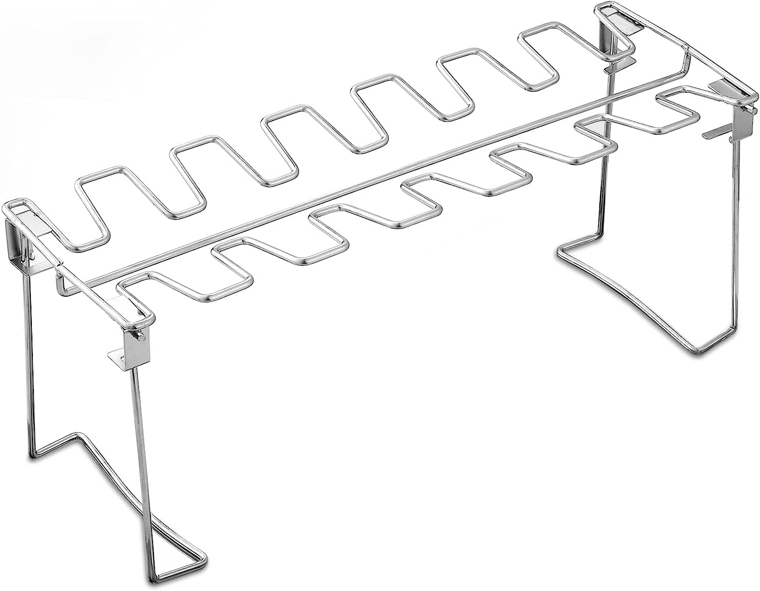 Premium Stainless Steel Chicken Leg & Wing Rack for Grill, Smoker, Oven - 14 Slot Drumstick Holder for Perfect BBQ Cooking - Ideal for Backyard Grilling, Camping & Outdoor Parties