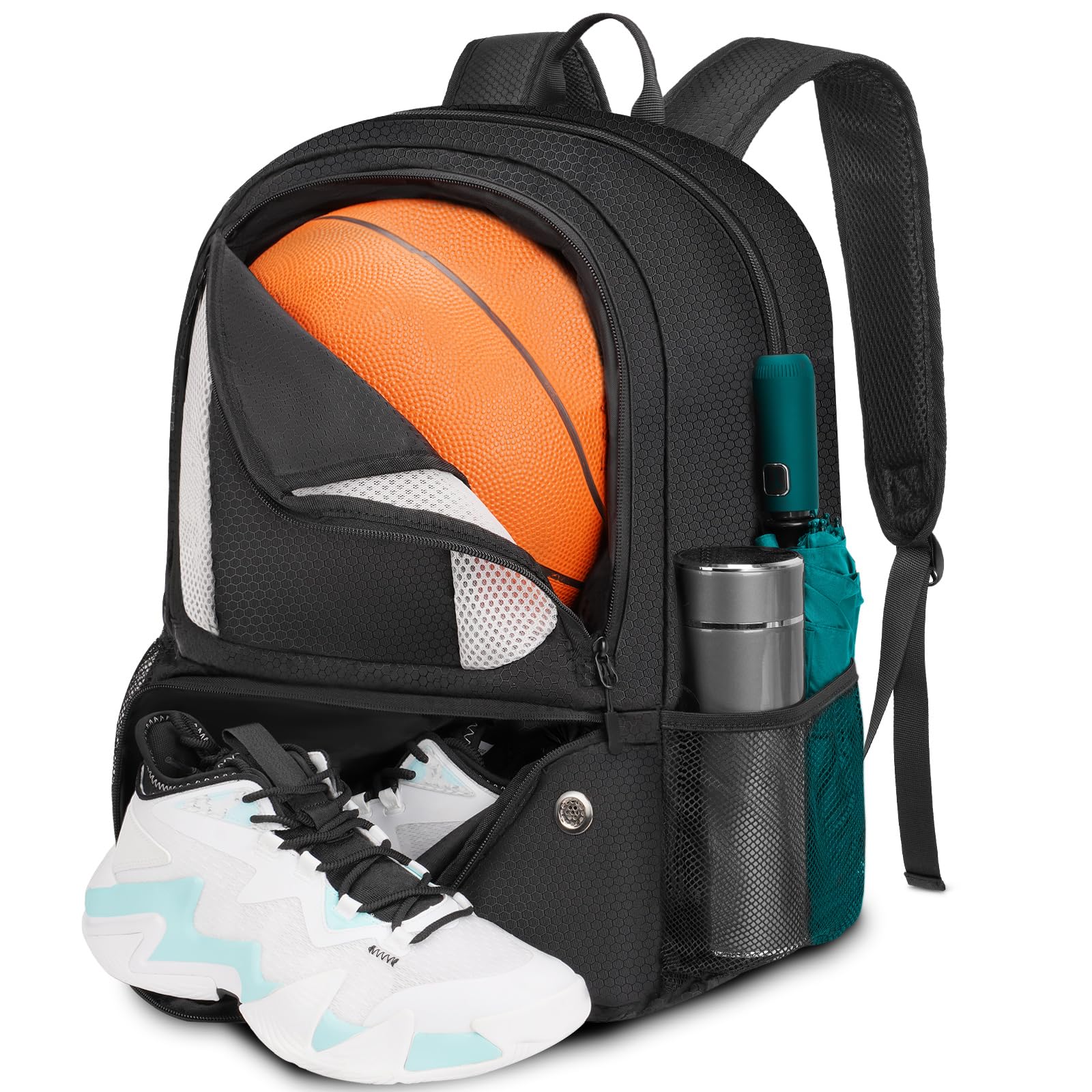 YOREPEK Basketball Backpack with Ball Holder & Shoe Compartment - Perfect for Sports Training & Gym