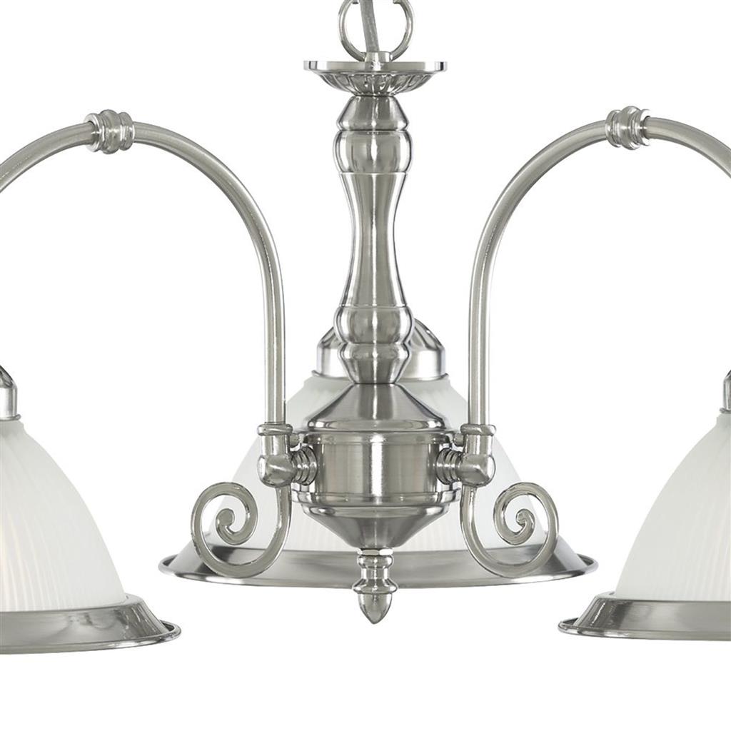 Vintage Style 3/5Lt Multi-Arm Pendant Light - Antique Brass & Satin Silver Finish for Kitchen Island, Dining Room, or Bar Lighting