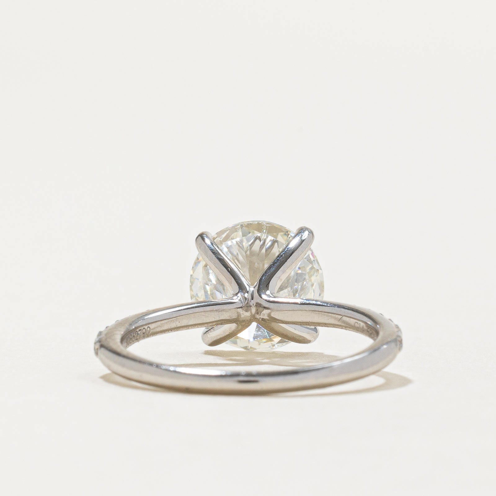 2.64ct GIA Certified Diamond Engagement Ring - SI1 Clarity, I Color, Excellent Cut with 0.18ctw Side Stones | Size 5 | Perfect for Proposals, Anniversaries & Special Occasions