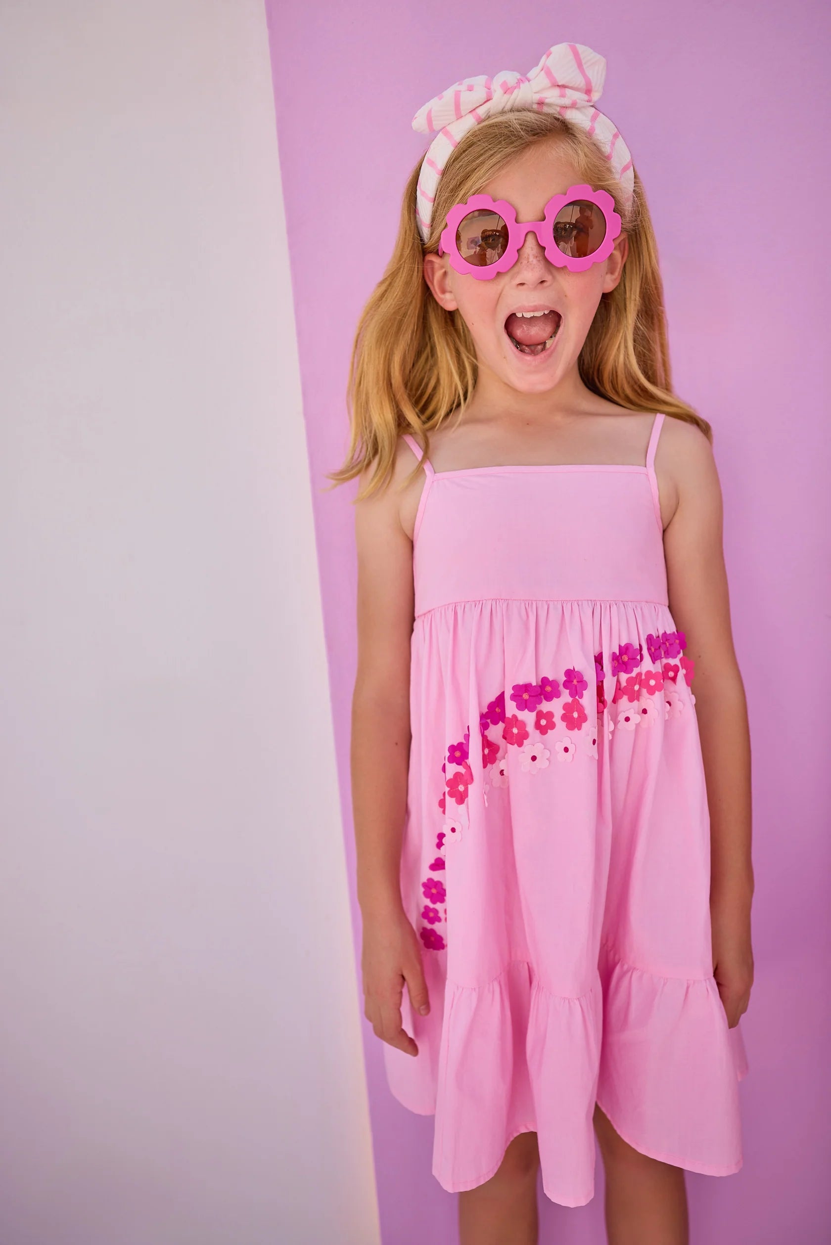 Bisby Pink Ariel Dress for Girls - Elegant Princess Party Gown | Perfect for Birthday, Halloween, and Special Occasions