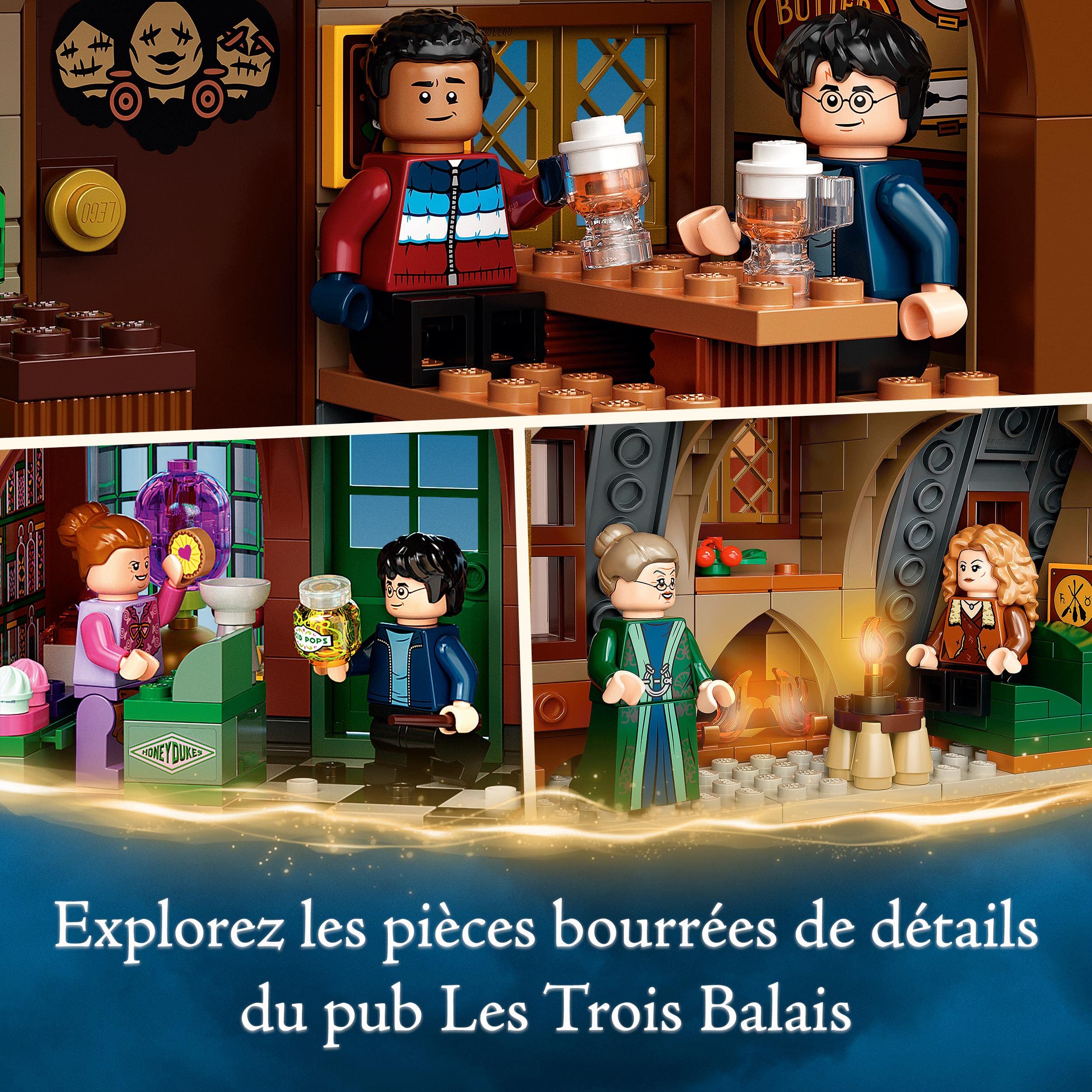 LEGO 76388 Harry Potter Hogsmeade Village Visit 20th Anniversary Building Kit with Collectible Minifigures - Gift Idea for Kids & Adults, Wizarding World Playset for Harry Potter Fans & Collectors