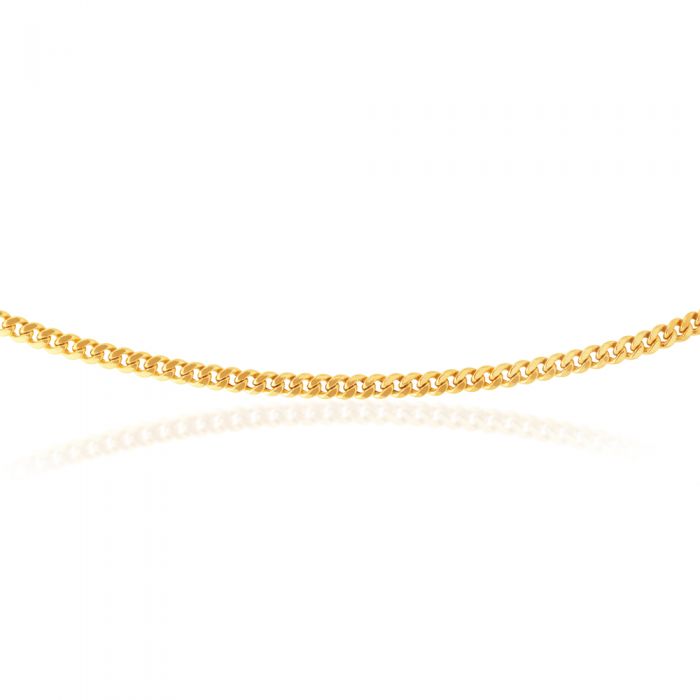9ct Yellow Gold 45cm Curb Chain Necklace for Women - Durable & Elegant Jewelry for Everyday Wear, Gifts & Special Occasions