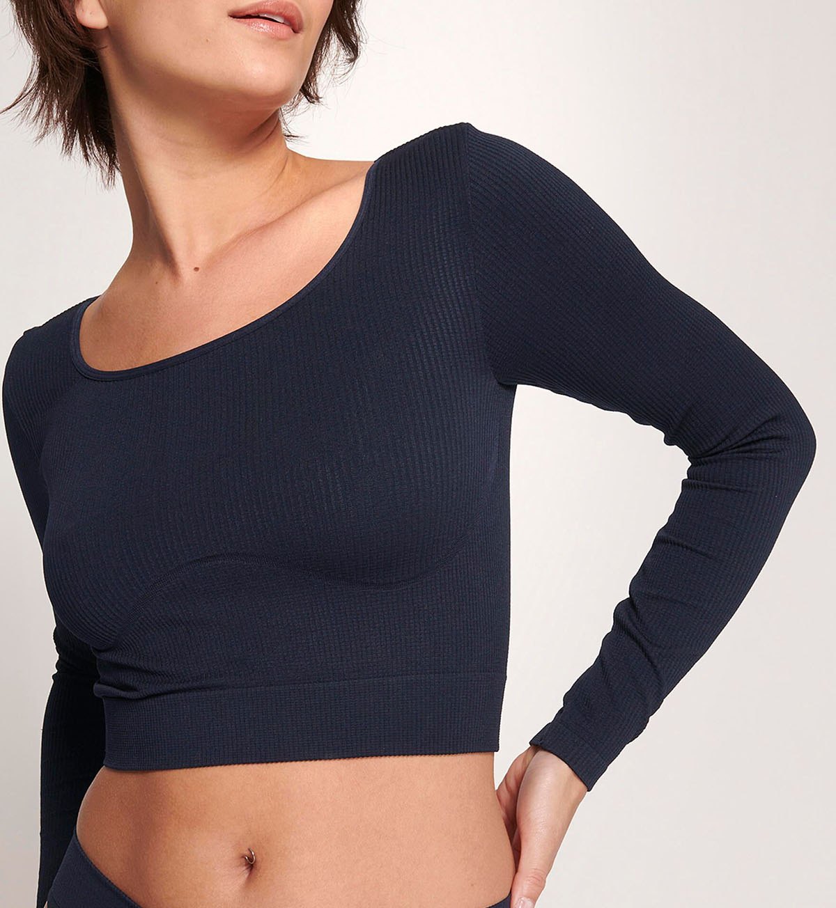 SLOGGI EVER INFUSED ALOE CROP TOP LS - Women's Long Sleeve Comfort Shirt for Yoga, Lounge & Everyday Wear