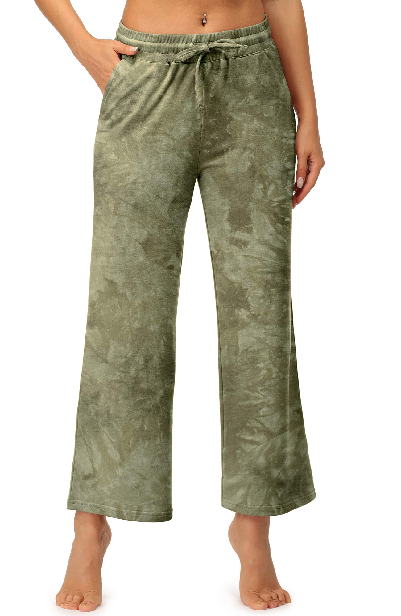 Icyzone Women's High Waisted Athletic Sweatpants - Soft Lounge Yoga Pants with Pockets, Wide Leg Joggers for Running, Workout & Casual Wear | Perfect for Gym, Yoga, Travel & Everyday Comfort