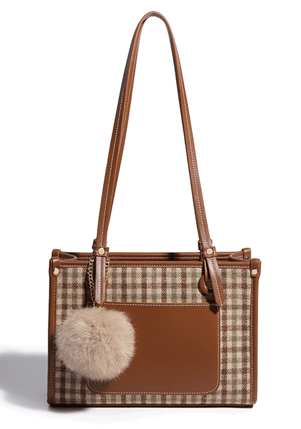 Stylish PU Leather Shoulder Tote Bag for Women - Fashionable Satchel Purse, Messenger & Travel Handbag | Perfect for Work, Shopping & Daily Use