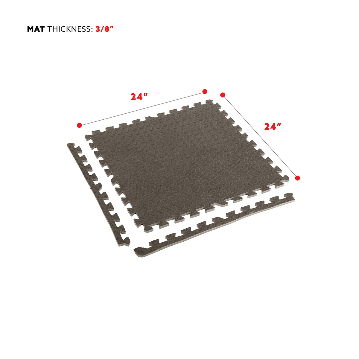 Interlocking Gym Puzzle Floor Exercise Mat - Non-Slip Foam Tiles for Home Workouts, Yoga, and Kids Play Area - Easy to Assemble & Durable Fitness Flooring