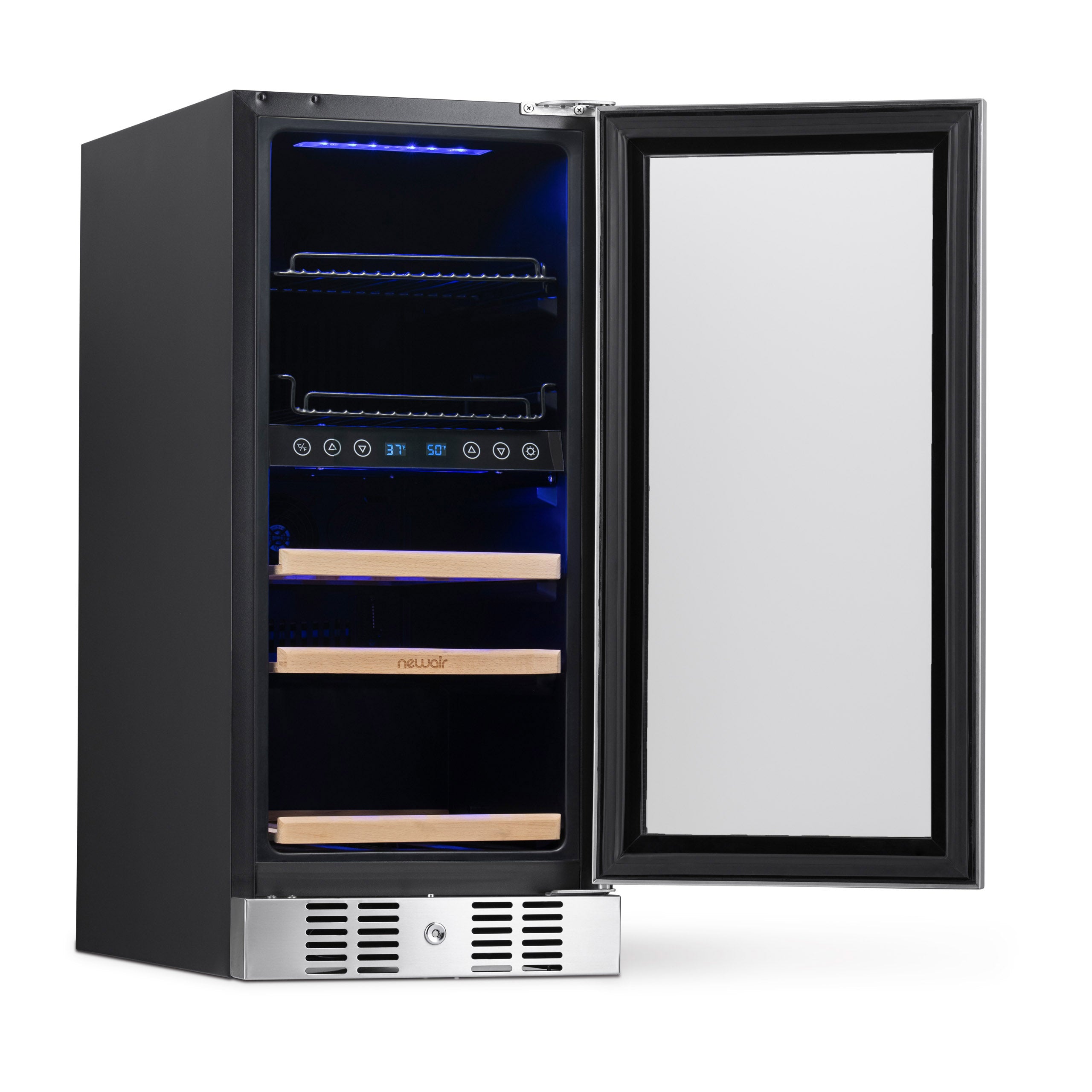 Newair® 48 Can 9 Bottle Built-in Dual Zone Beverage Refrigerator - Perfect for Home Bar, Office, or Man Cave Drinks Storage